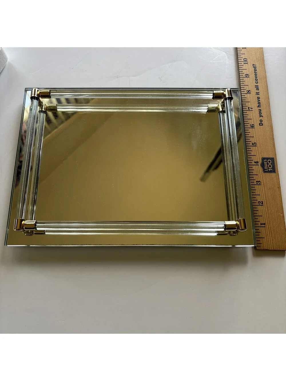 Vintage Avon Mirrored Vanity Tray, 11